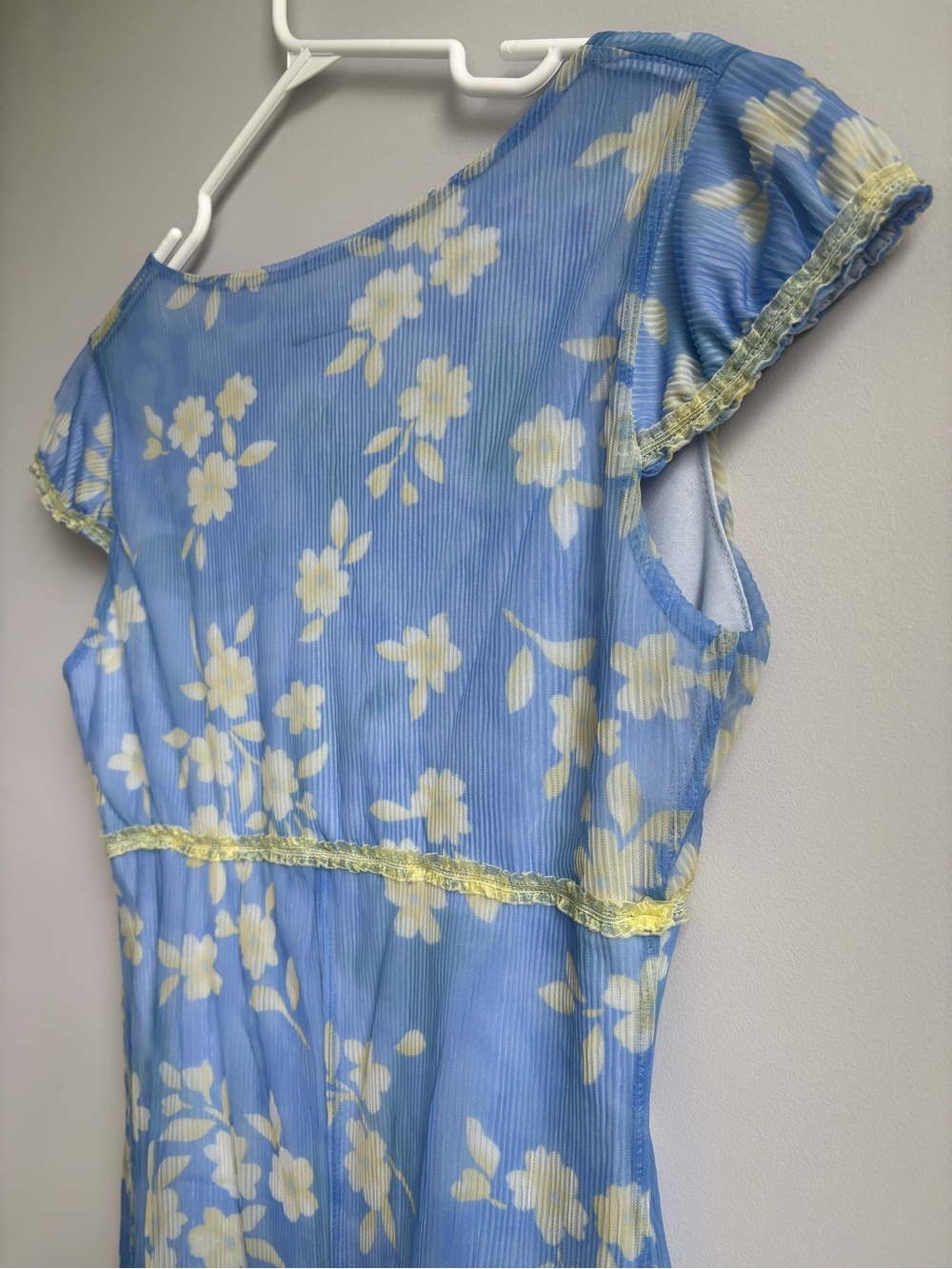 Light Blue Floral High-Low Dress - Picture 7 of 7